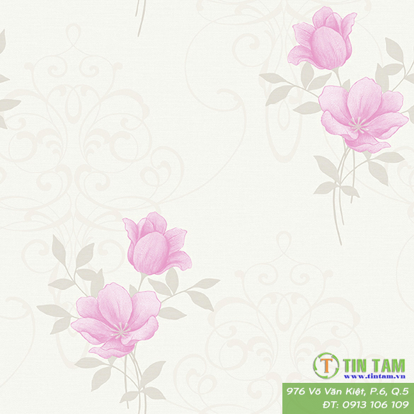 mẫu giấy dán tường màu hồng