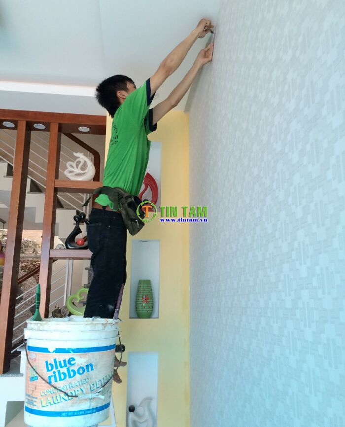 nhận thi công giấy dán tường chuyên nghịêp